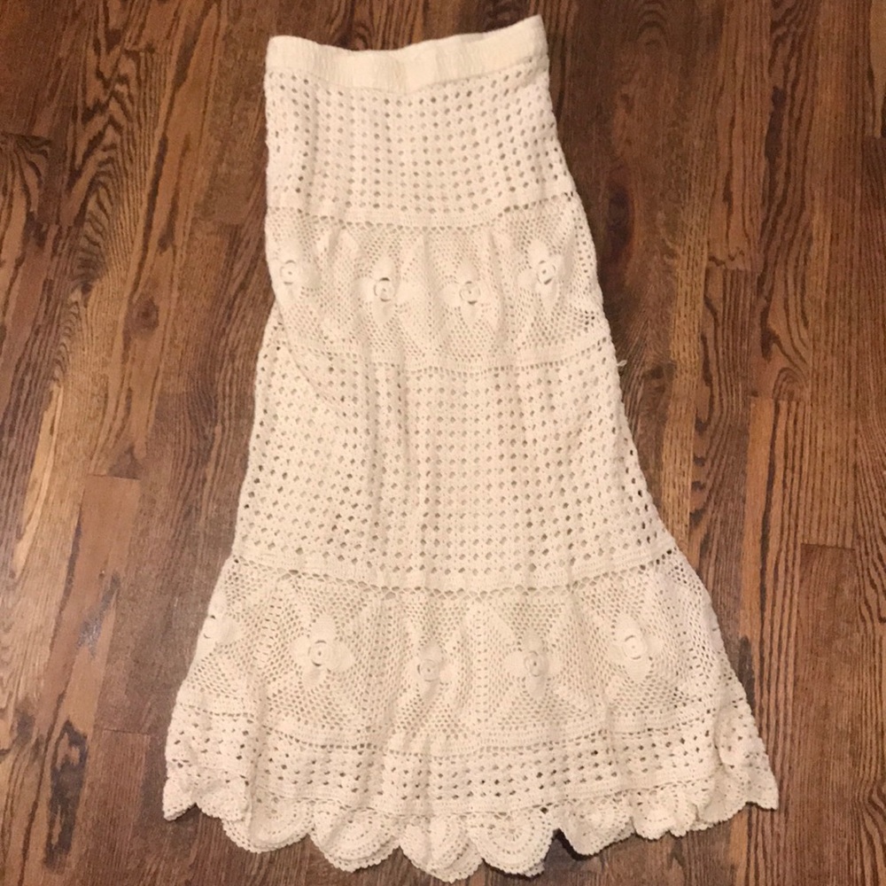 Boston Proper Crochet Skirt